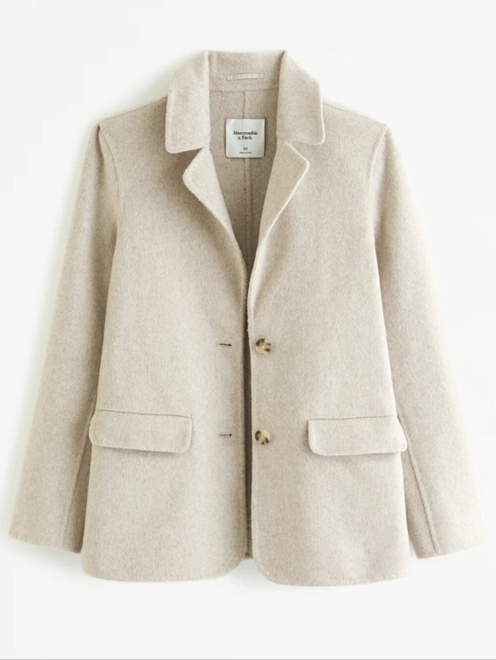 Abercrombie & Fitch NWT Cream Wool-Blend Blazer Jacket XS/S